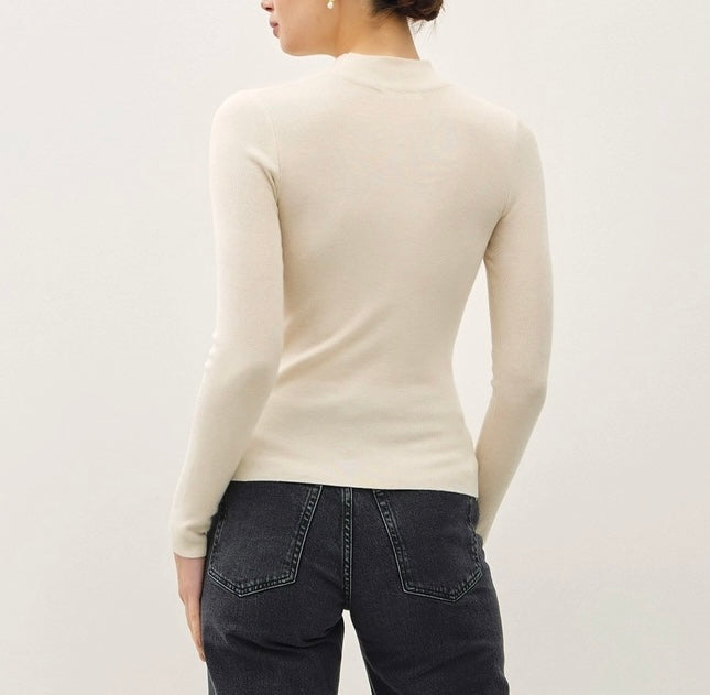 Basic Ribbed Mockneck Longsleeve