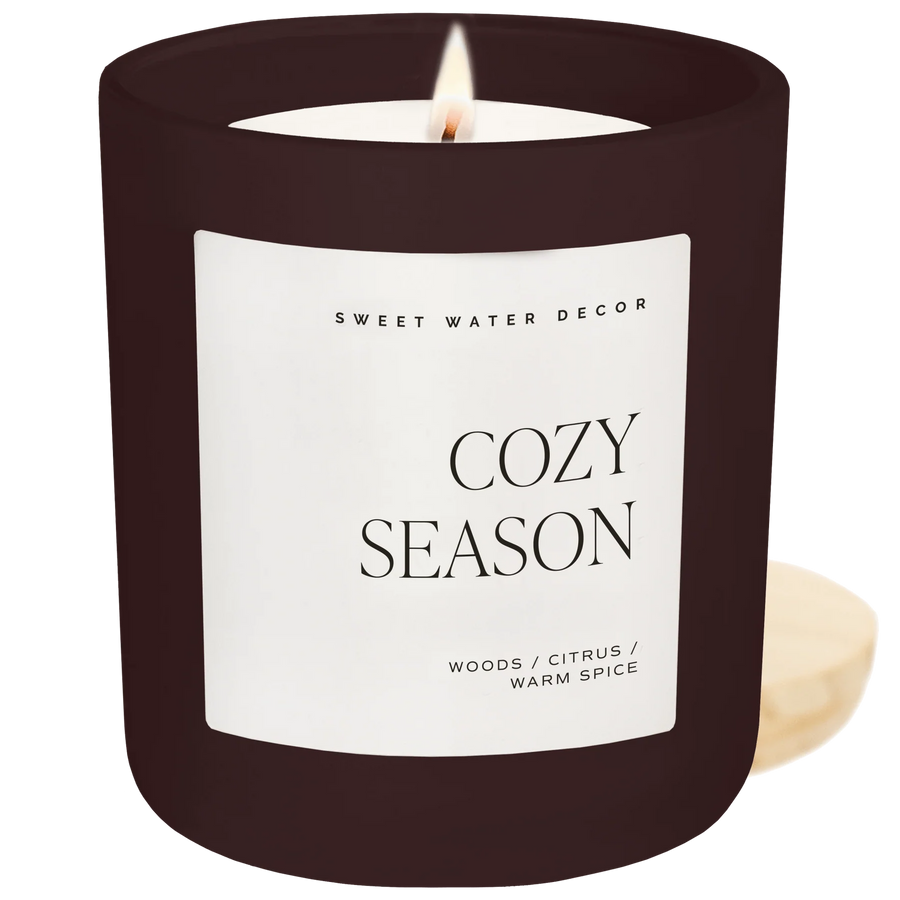 Cozy Season 15 Oz Matte Brown Jar Candle
