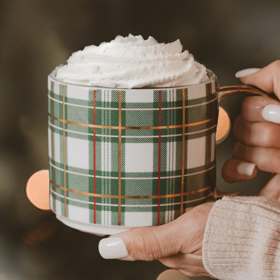 Green Plaid Mug