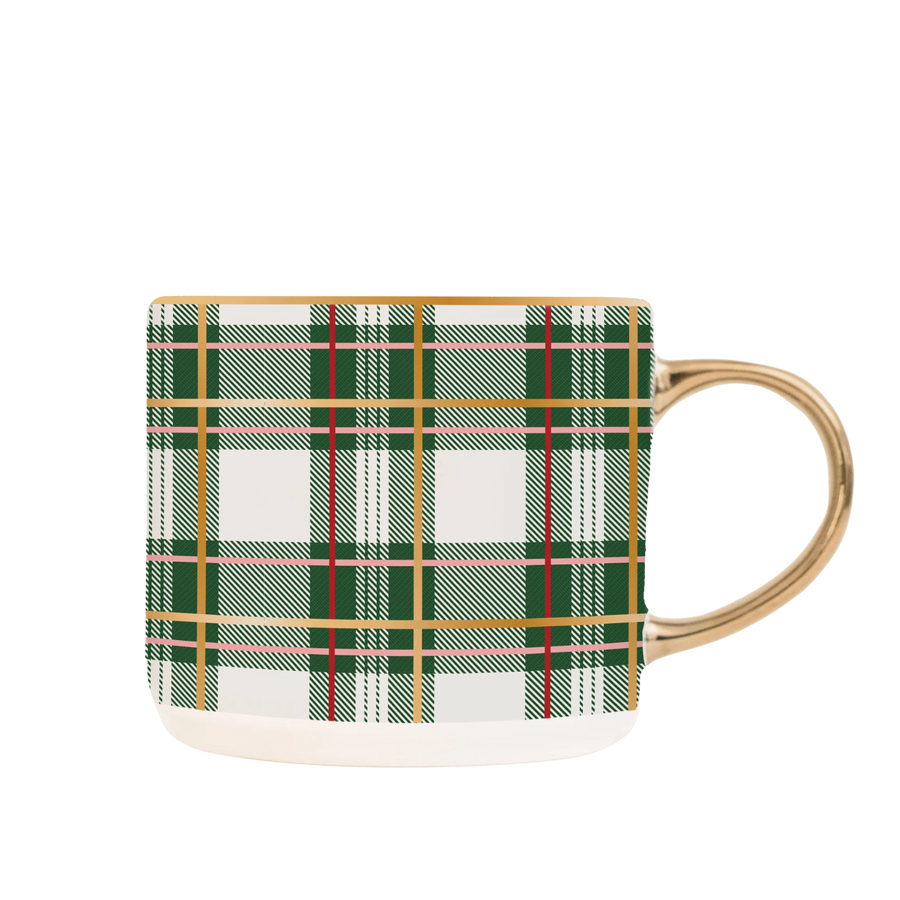 Green Plaid Mug