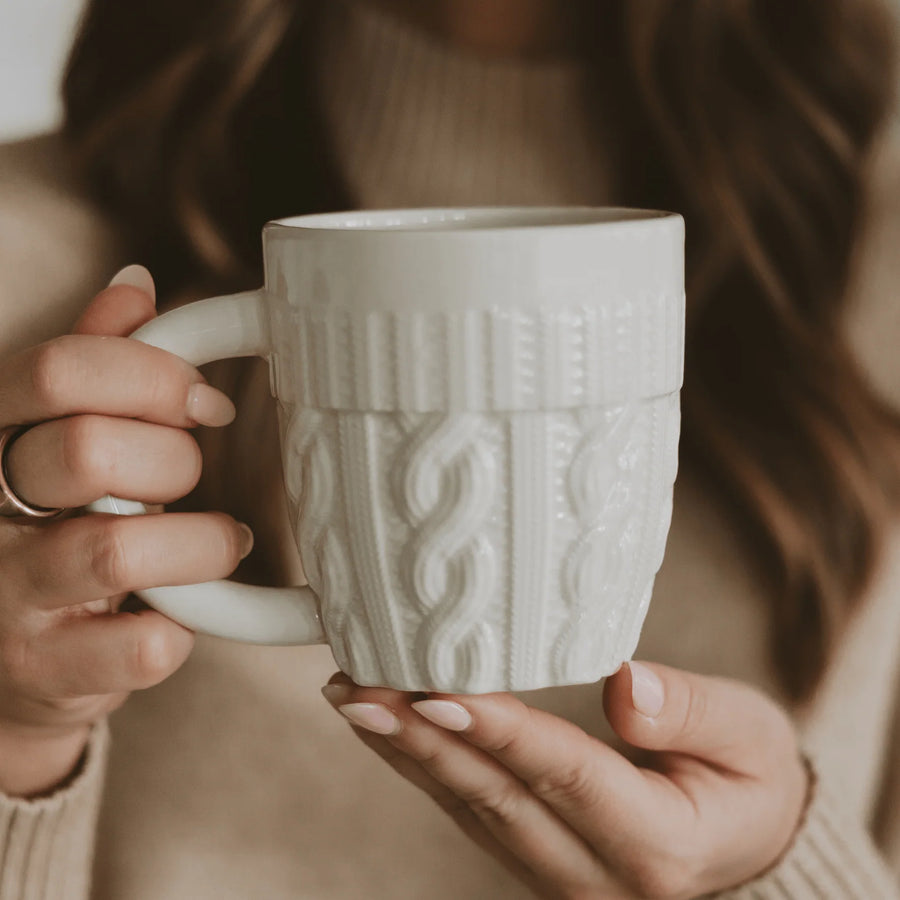 Cream Sweater 18 Oz Mug