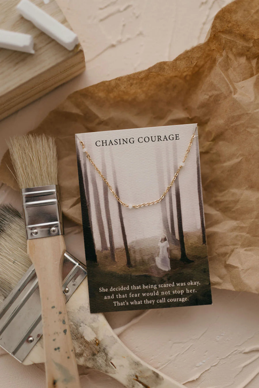 Chasing Courage Gold Necklace