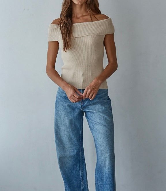 Knit Off The Shoulder Top