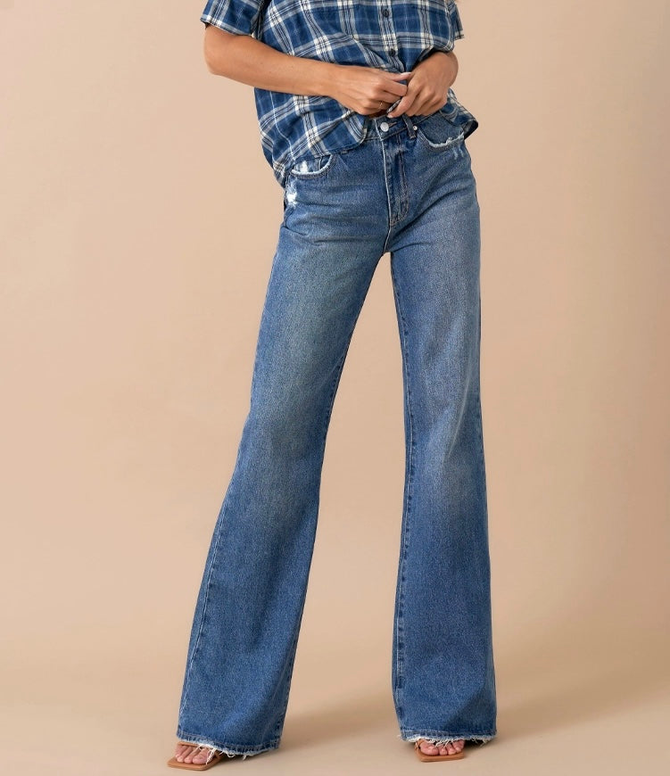 High Rise Relaxed Boot Cut Jeans