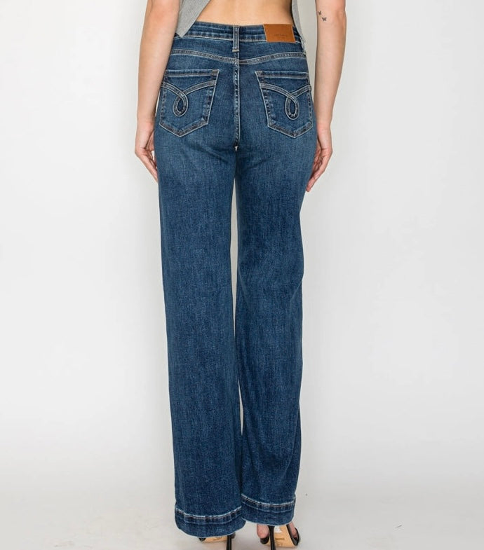 Tummy Control High Rise Relaxed Holly Flare Jeans
