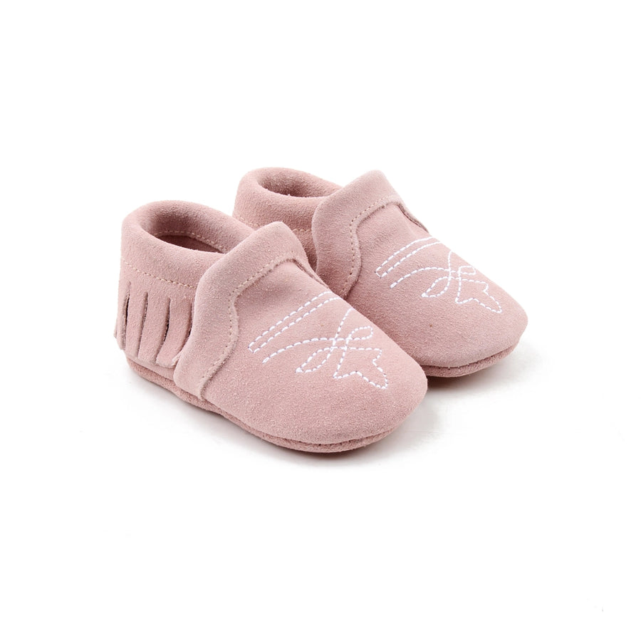 Moccasin- Dusty Pink Suede