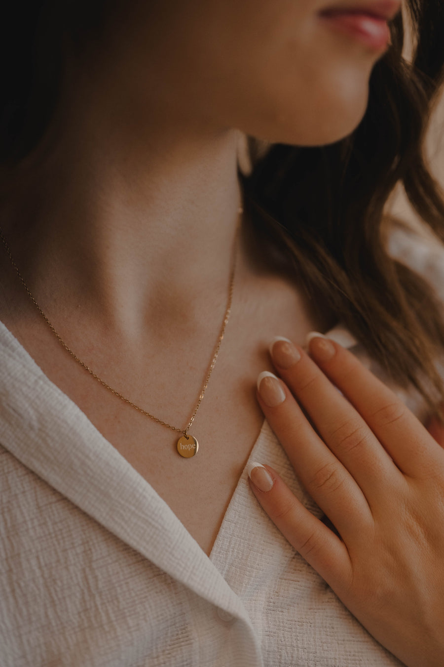 Hope Disc Necklace