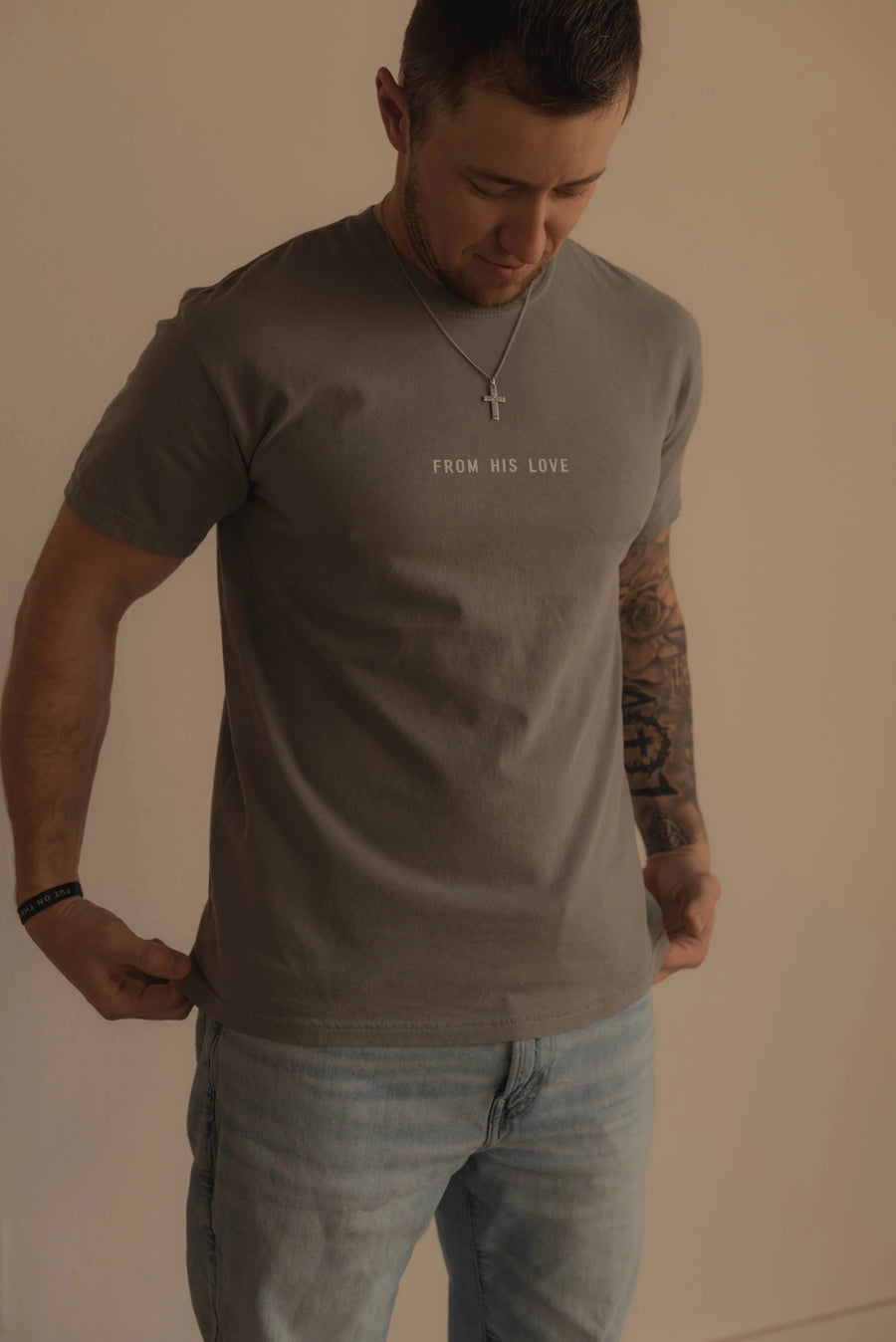 From His Love Tee - Grey