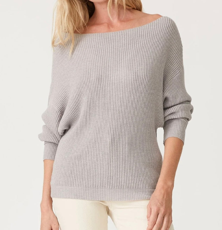 Long Sleeve Waffle Knit Pullover Sweater