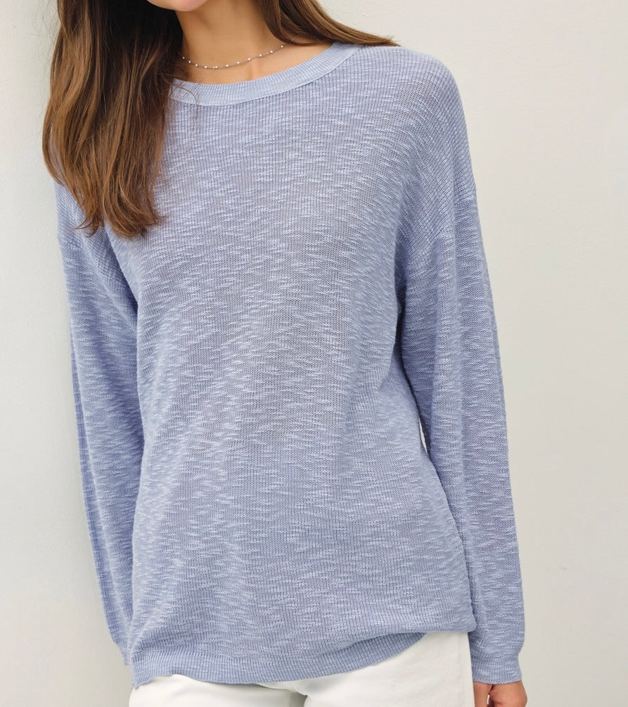 Lightweight Slub Sweater Top