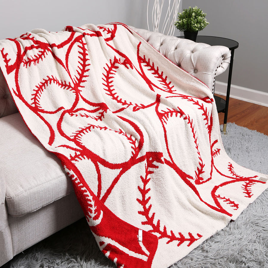 Baseball Pattern Throw Blanket