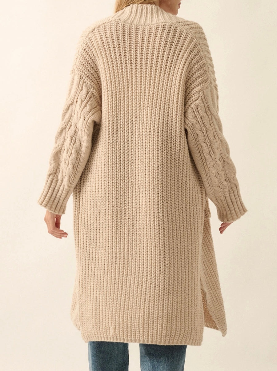 Cable Knit Oversized Cardigan