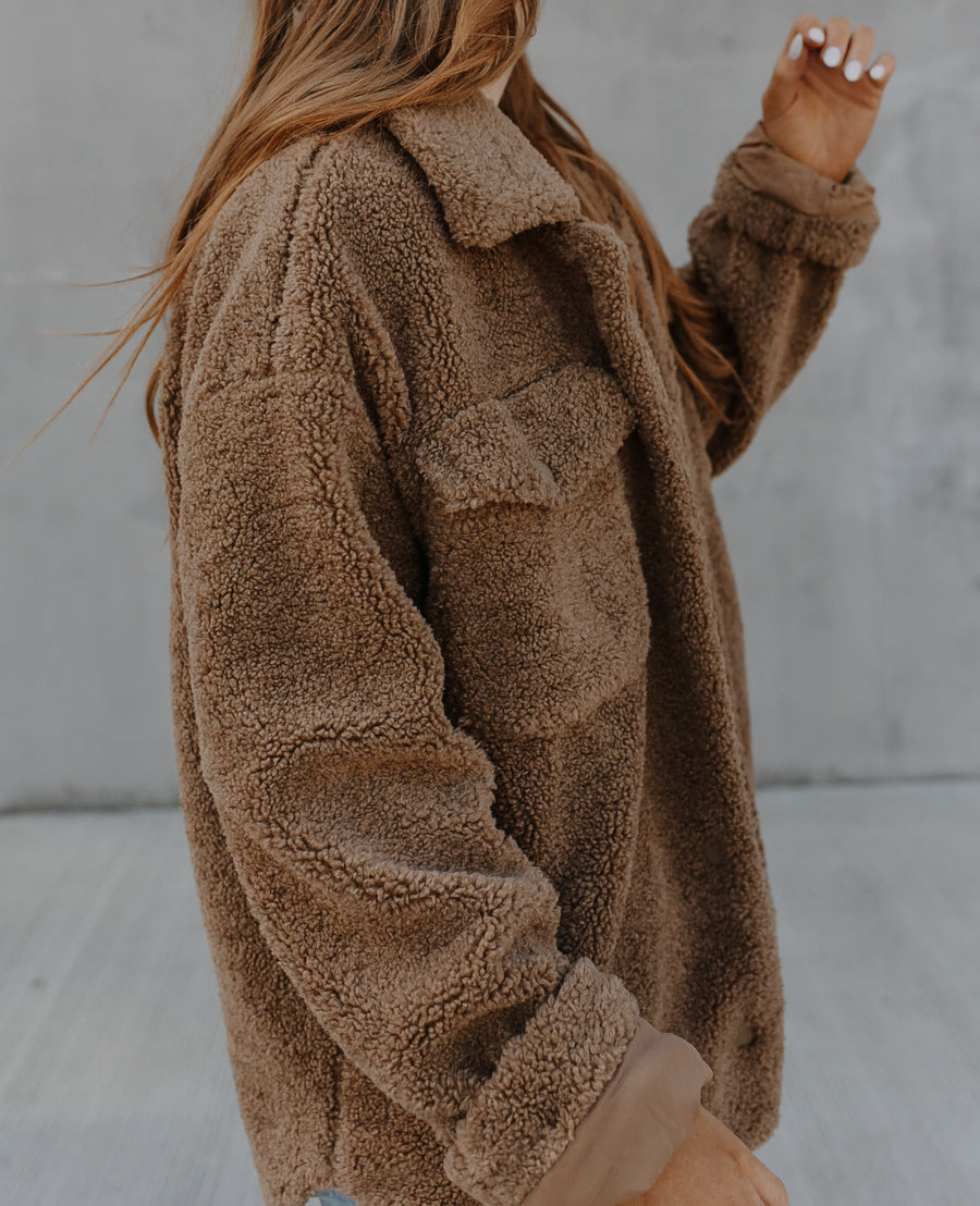 Sherpa Jacket- Chocolate