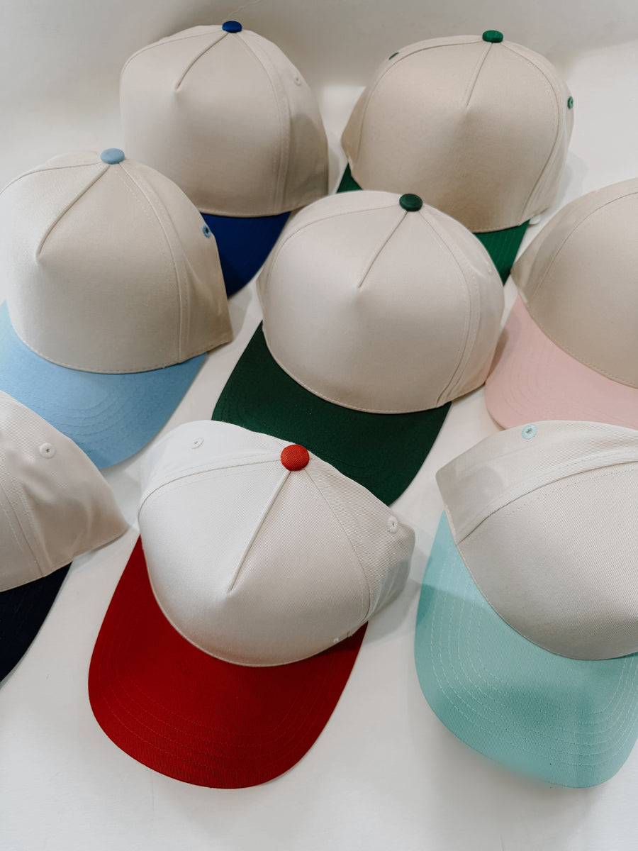 Two-Tone Canvas Cotton Baseball Cap