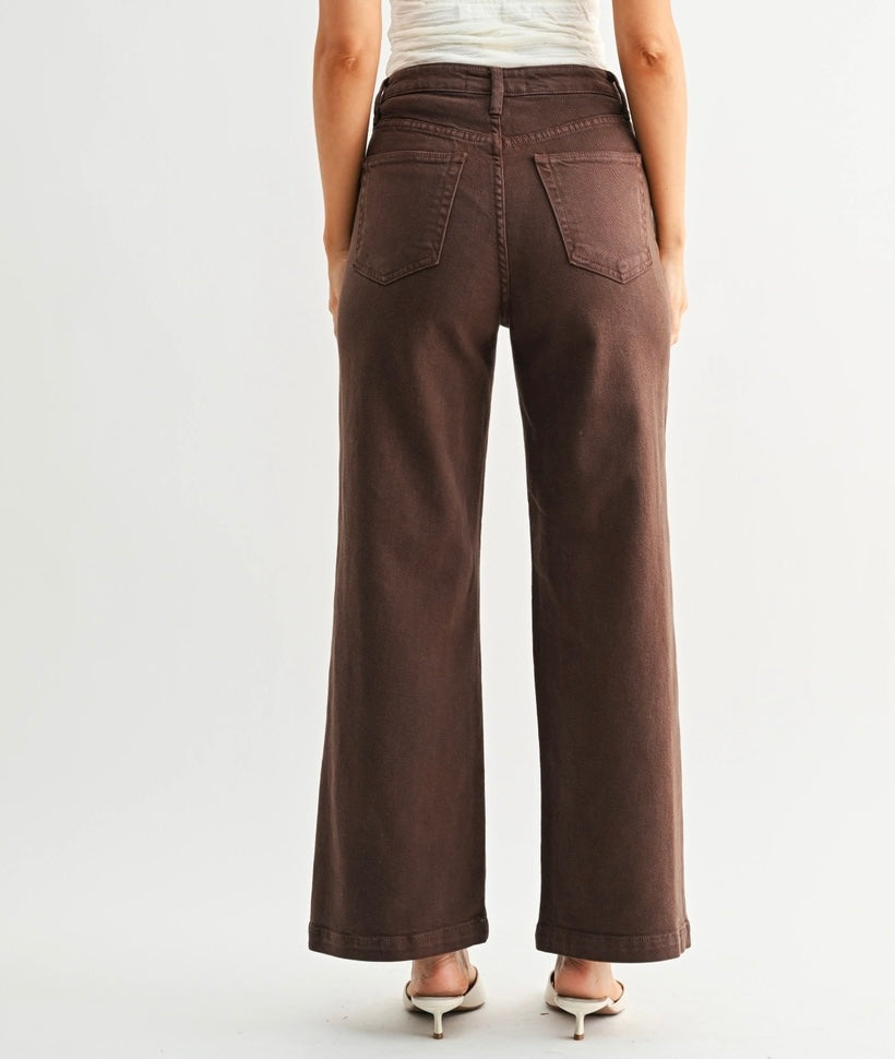 Chocolate Wide Leg Jeans