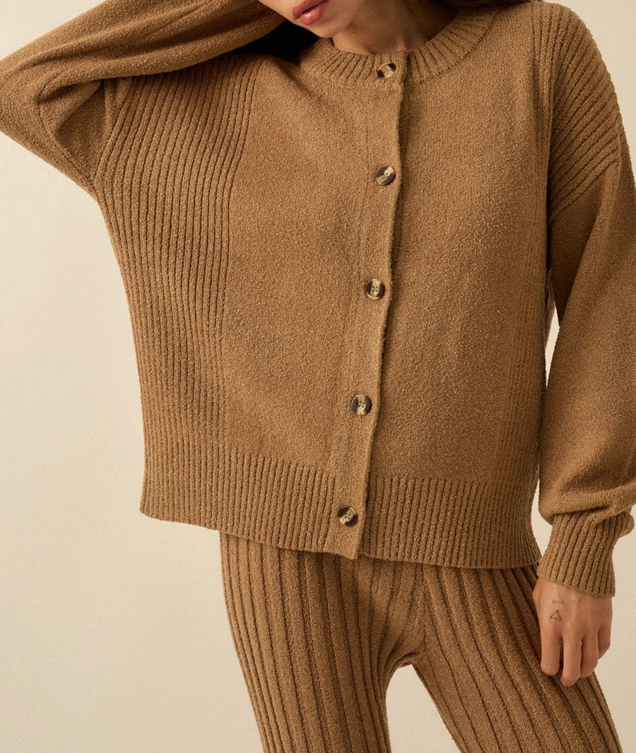 Button Down Loose Fit Cardigan