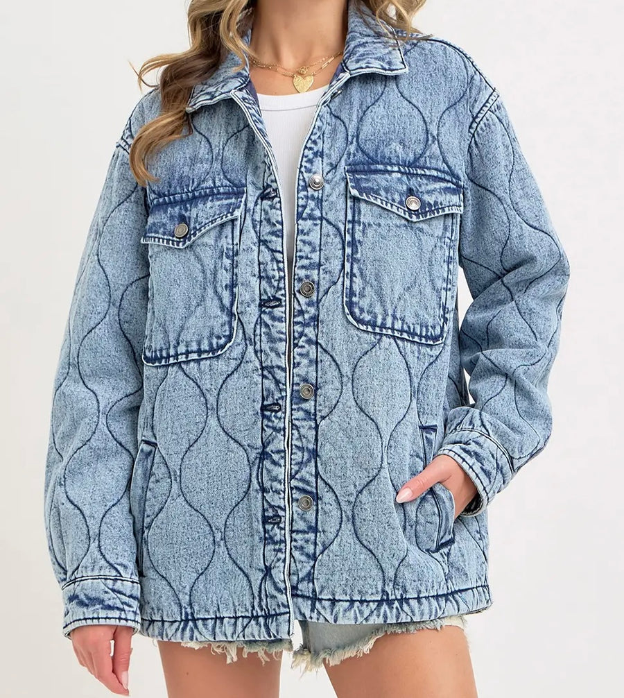 Quilted Denim Jacket