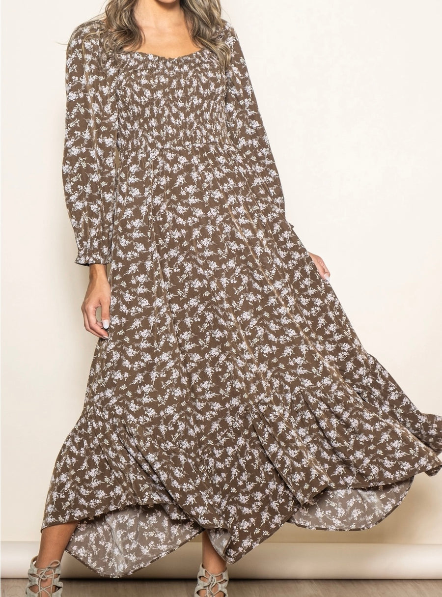 Chocolate Floral Dress