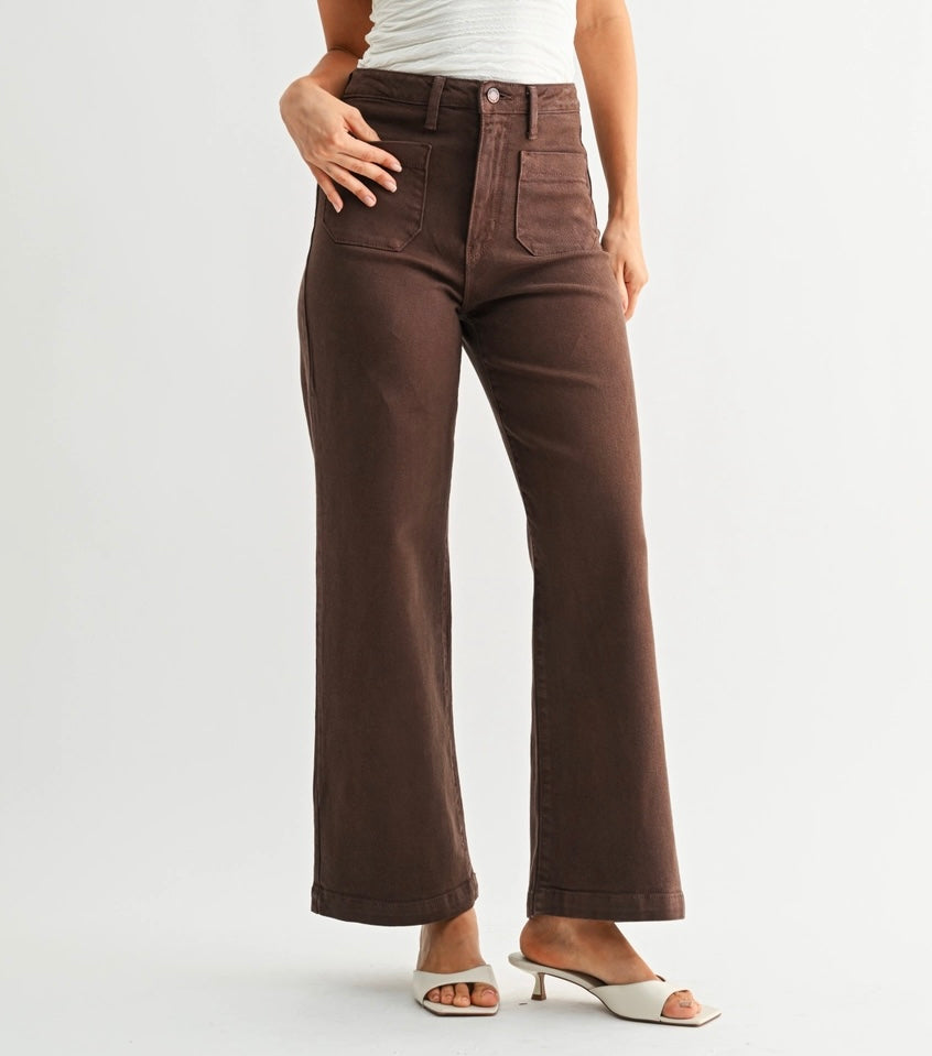 Chocolate Wide Leg Jeans
