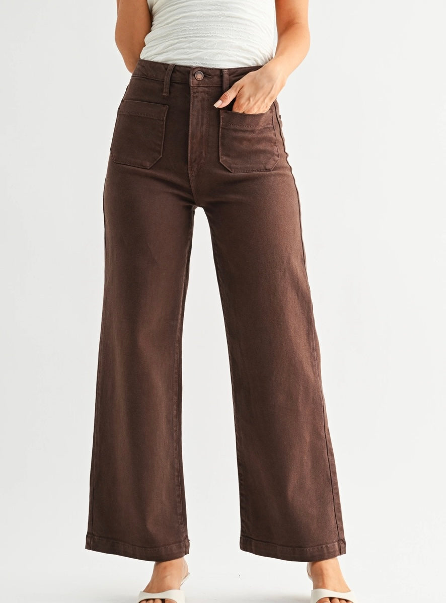Chocolate Wide Leg Jeans