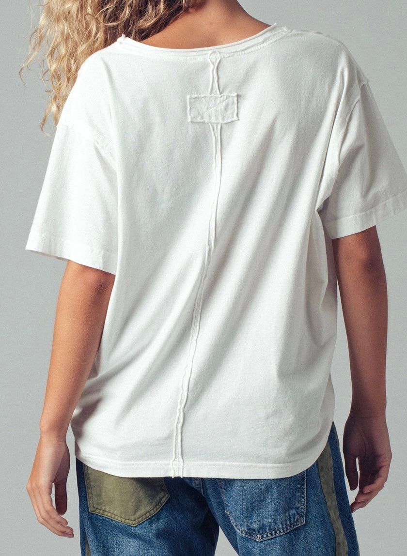 Vintage Wash V-Neck Cotton Tee