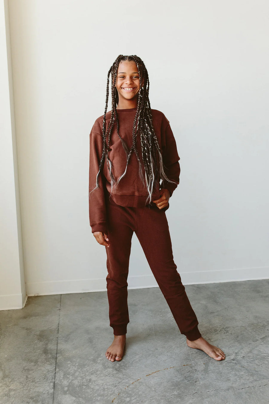 French Terry Sweatsuit Set | Redwood