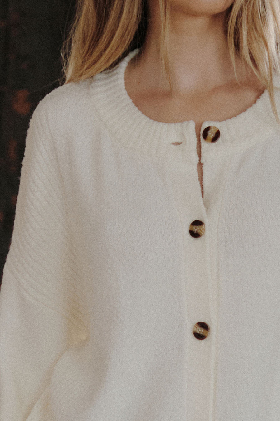 Button Down Loose Fit Cardigan