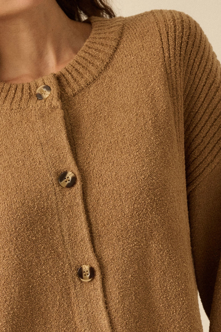 Button Down Loose Fit Cardigan