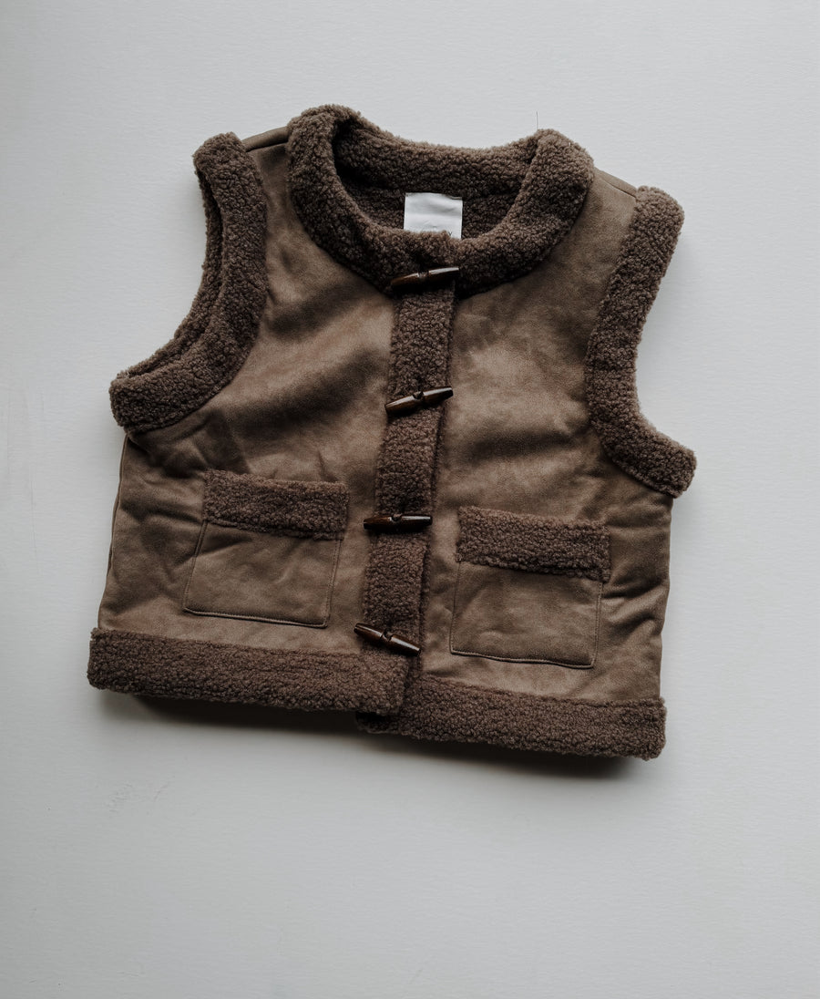 Suede & Sherpa Bonding Vest