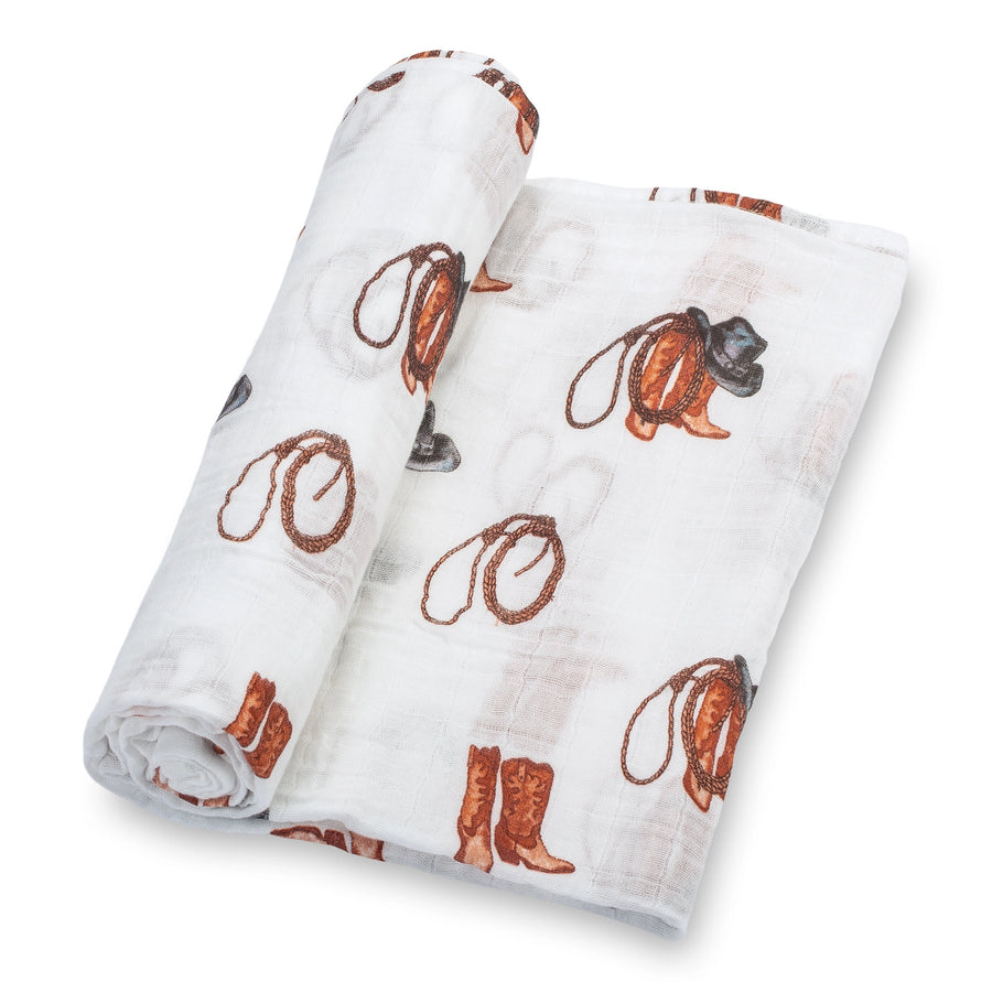 Life is Better in Boots Muslin Swaddle