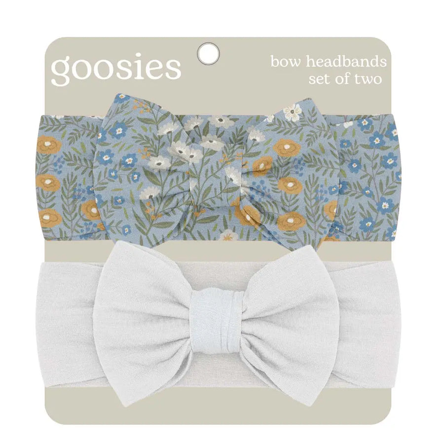 Blue Meadows Headband Bow set