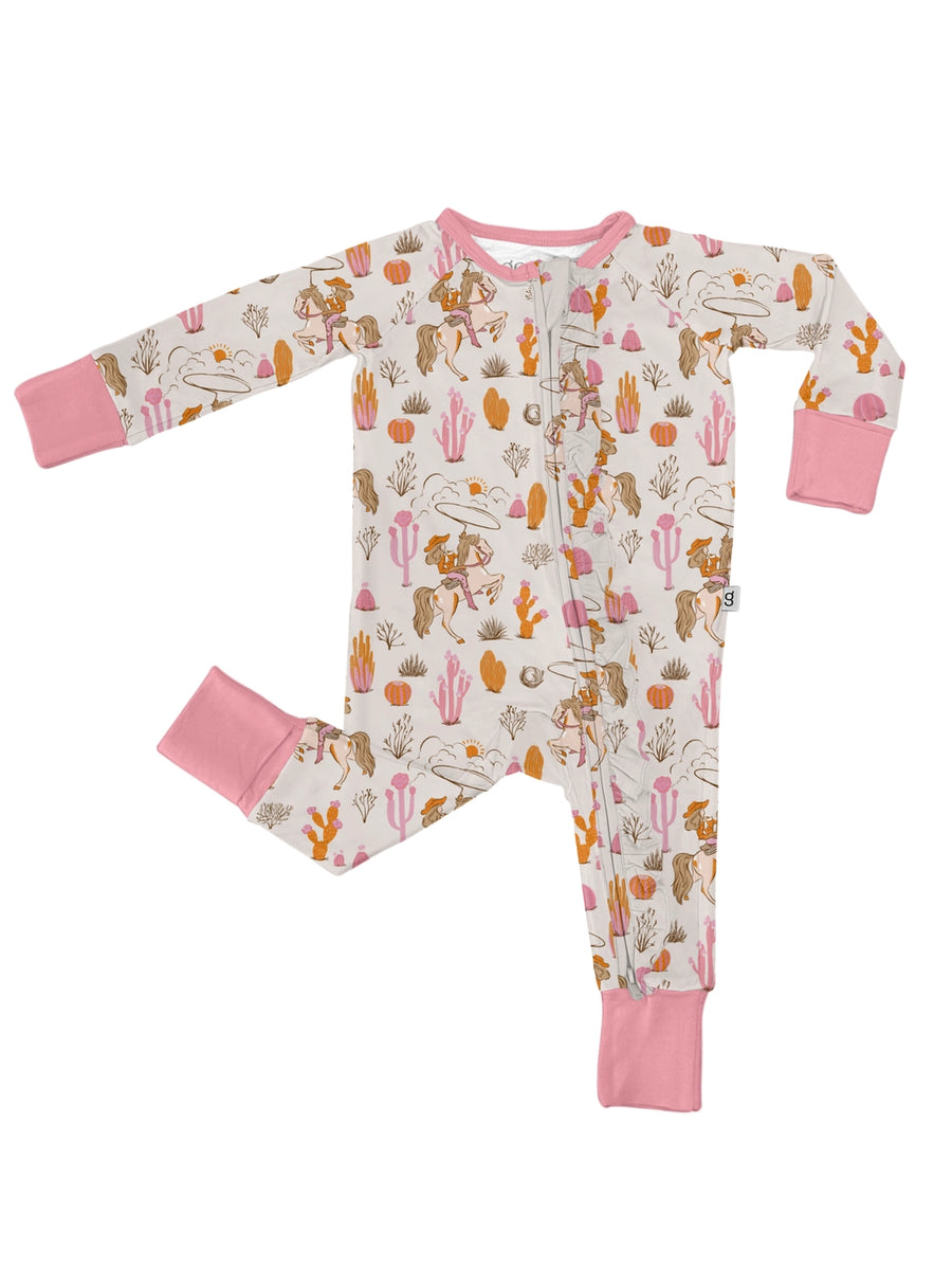 Saddle Up Cowgirl Zip Romper