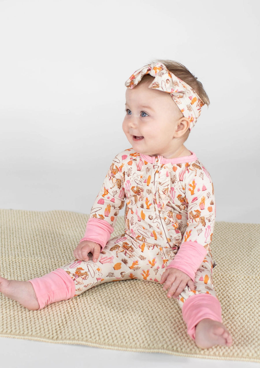 Saddle Up Cowgirl Zip Romper