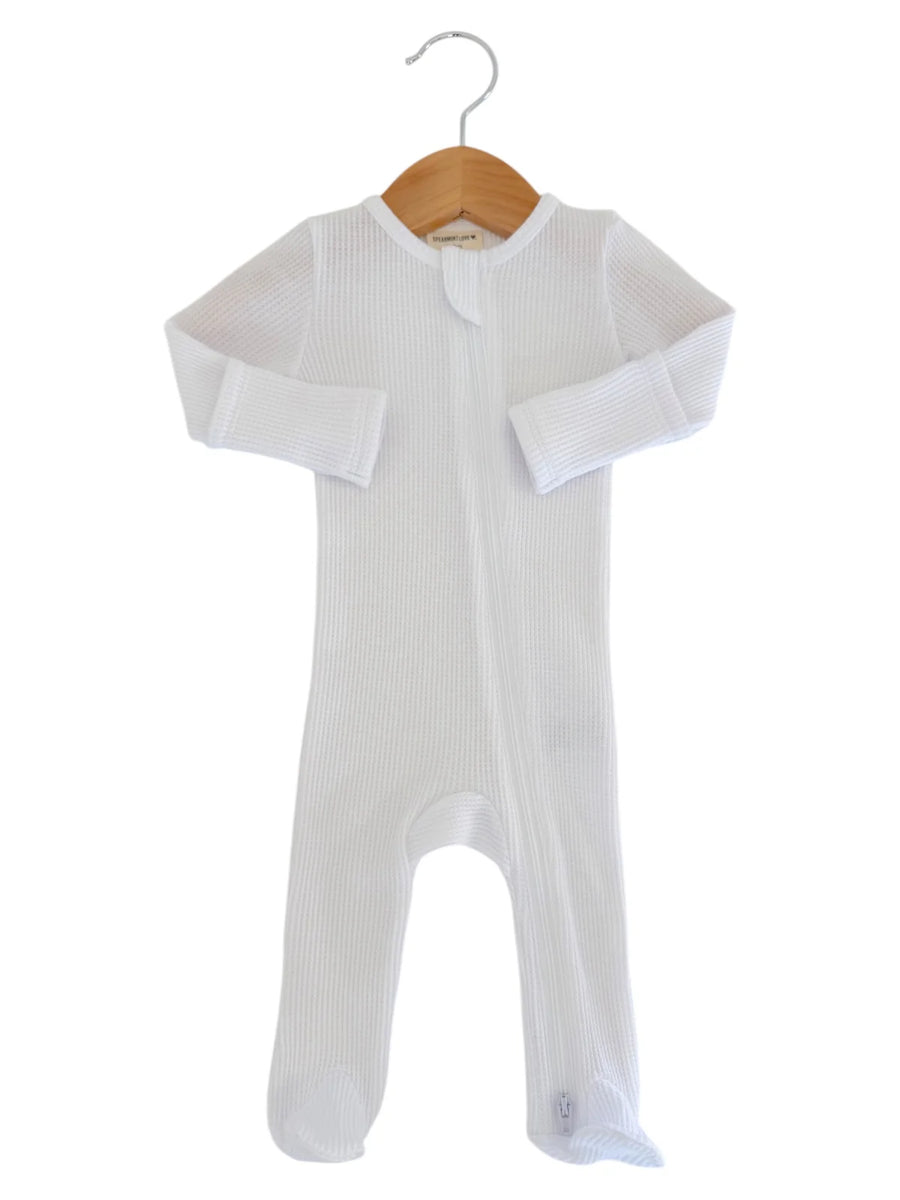 Organic Waffle 2-Way Zip Footie