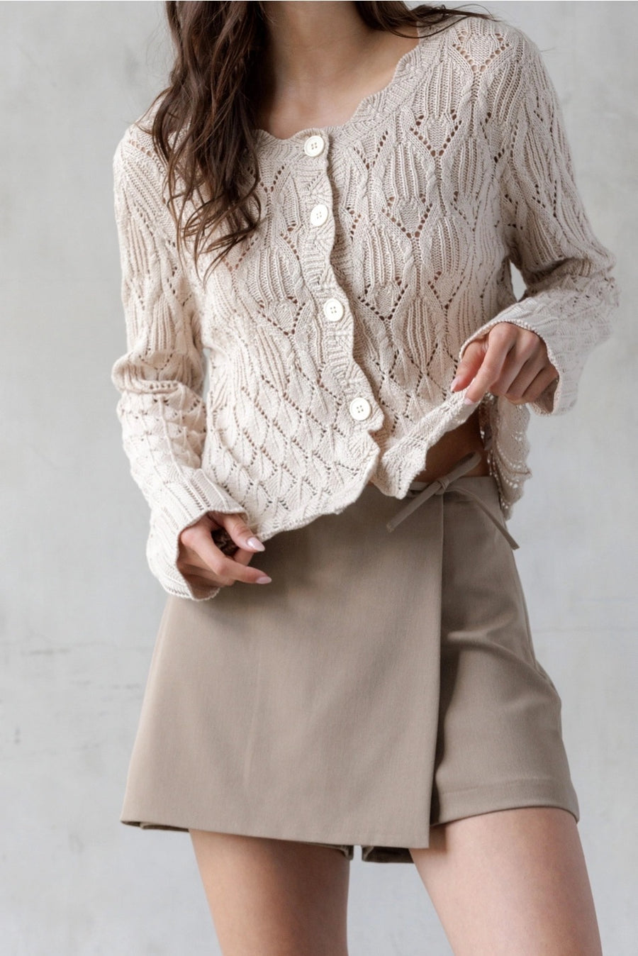 Button Front Knit Cardigan