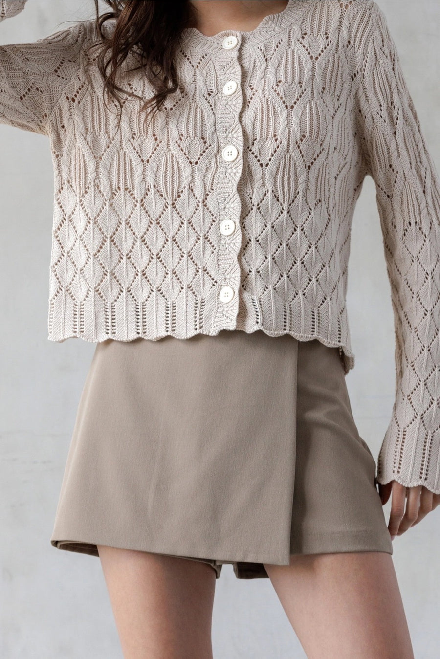 Button Front Knit Cardigan