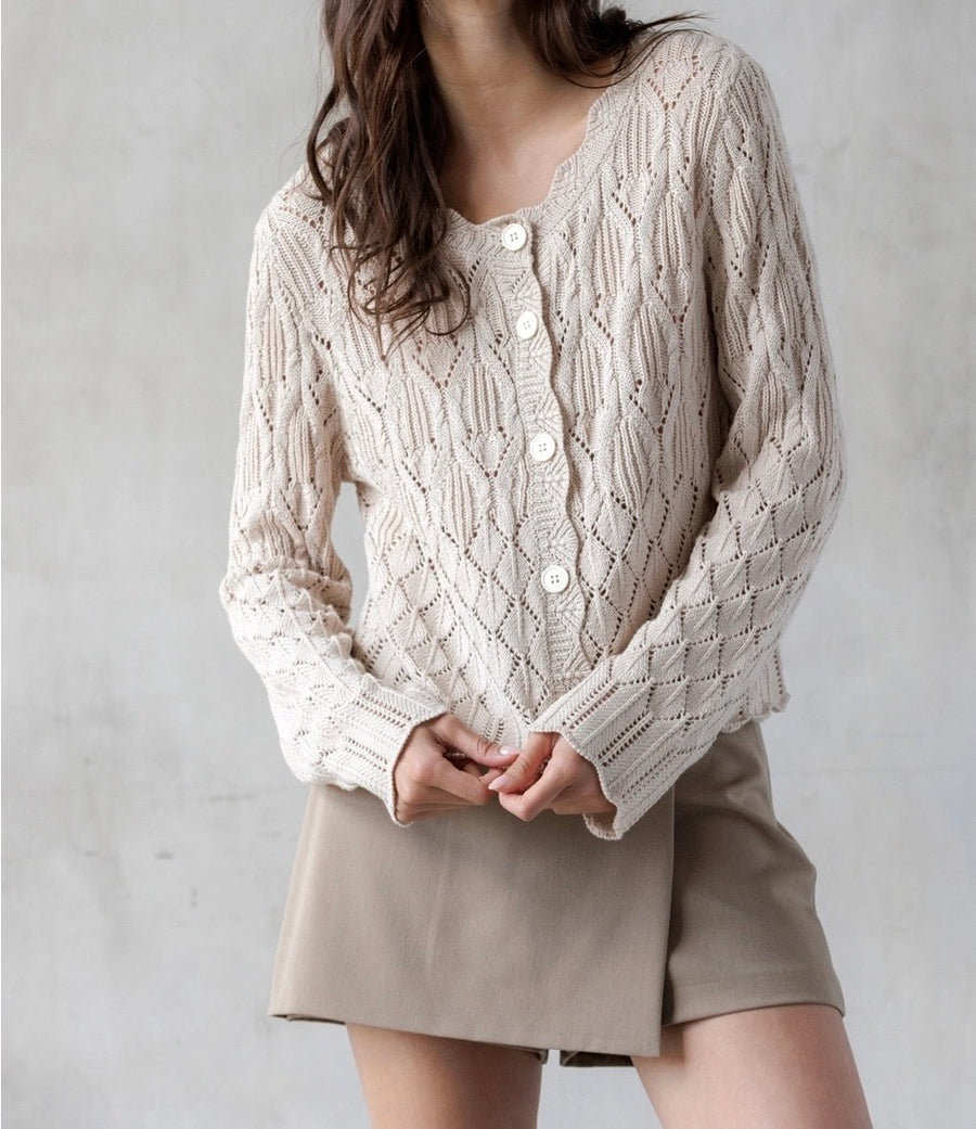 Button Front Knit Cardigan