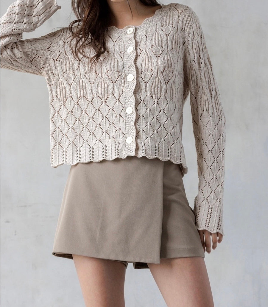 Button Front Knit Cardigan