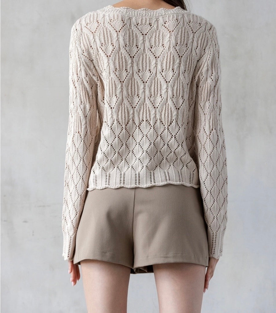 Button Front Knit Cardigan