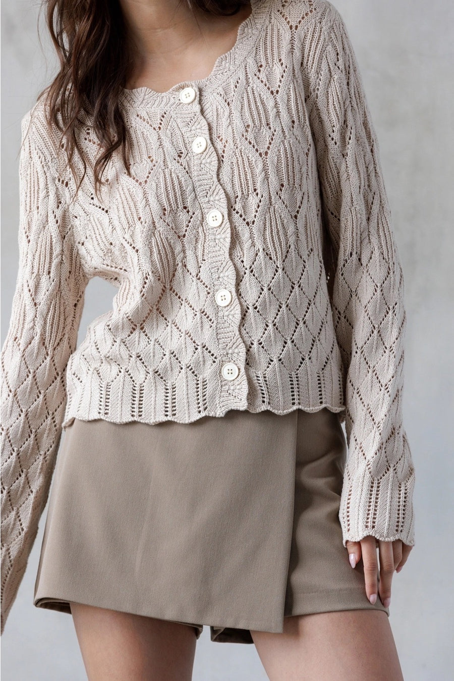 Button Front Knit Cardigan