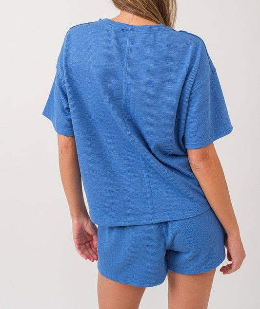 Ribbed Tee and Shorts Set