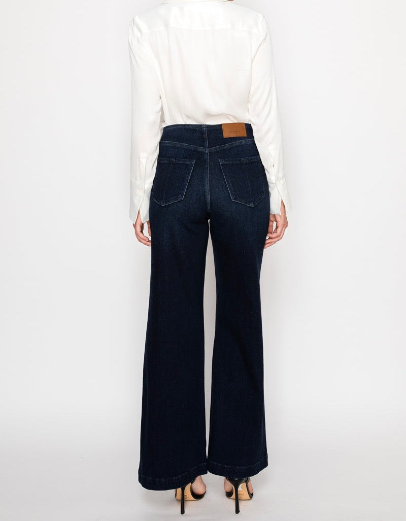 Eco Friendly Ultra High Rise Slim Palazzo Sailor Jeans