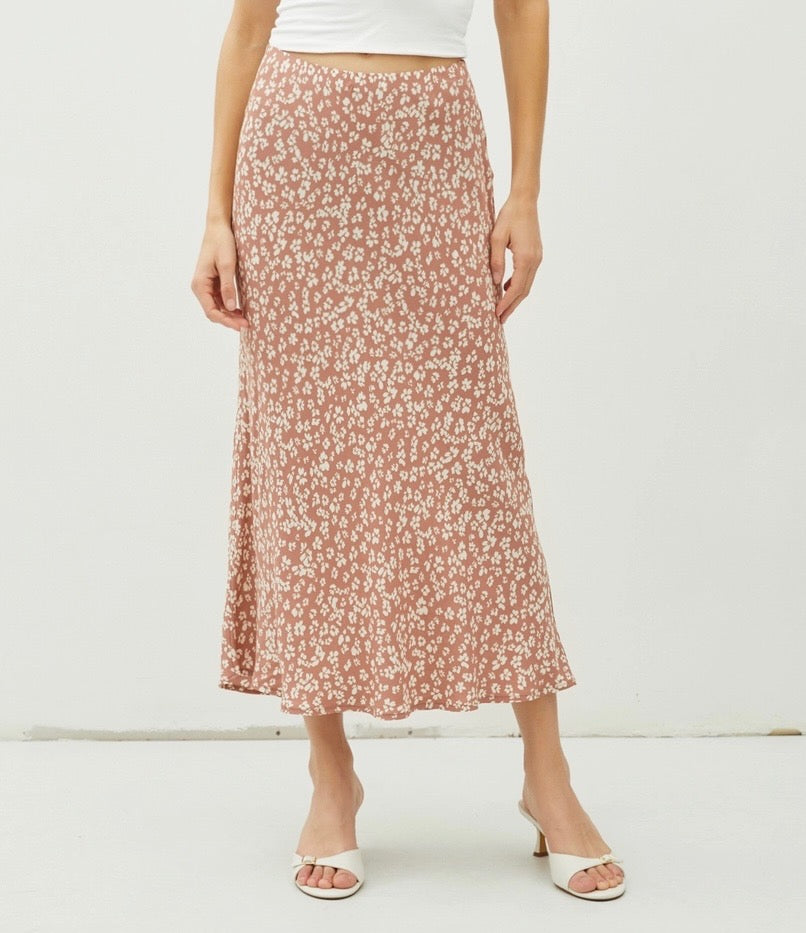 Floral Printed Midi Skirt
