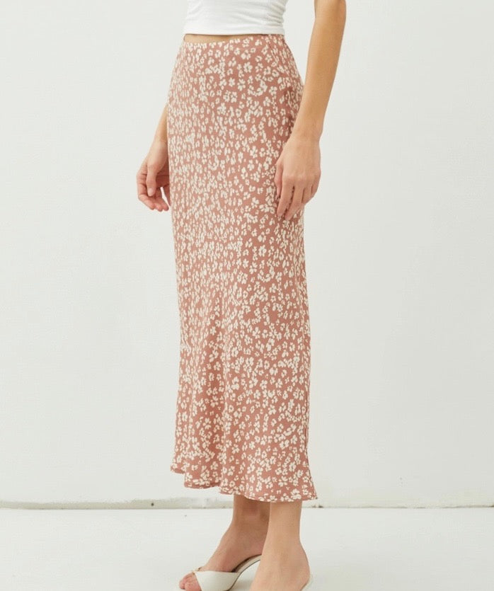 Floral Printed Midi Skirt