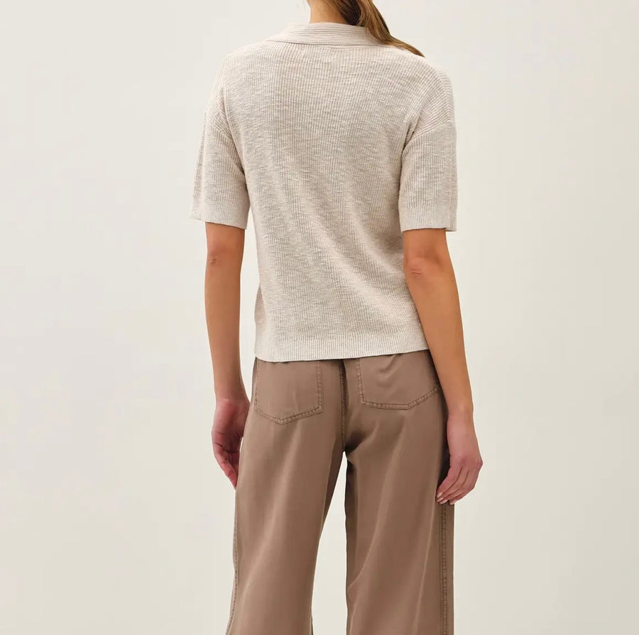 Collared Button Up Knit Top