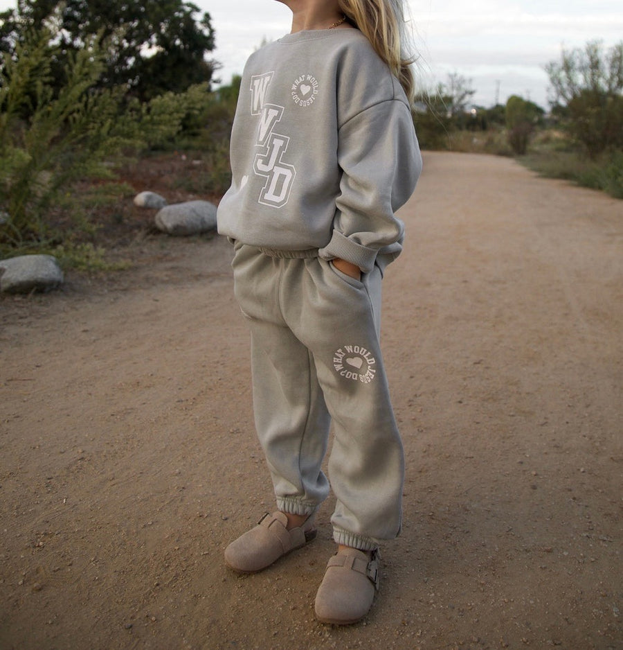 WWJD Varsity Kids Crewneck