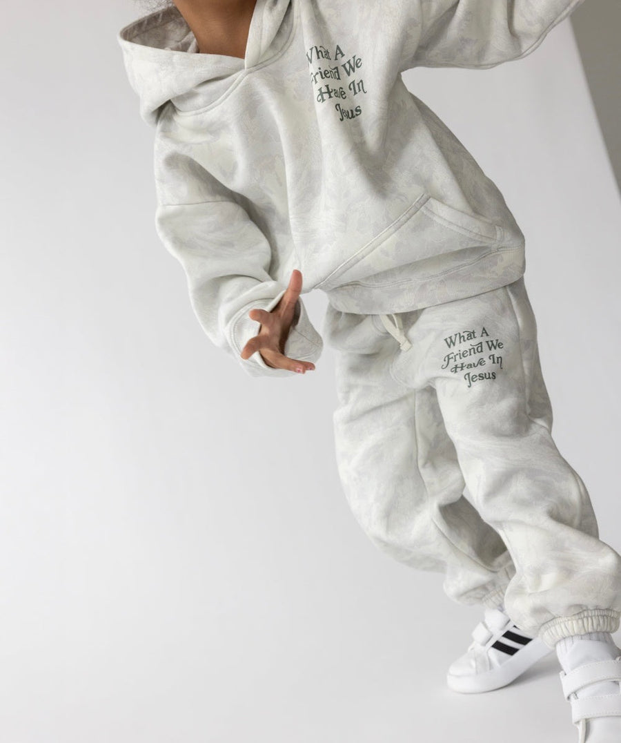 What A Friend In Jesus Camo Kids Sweatpant