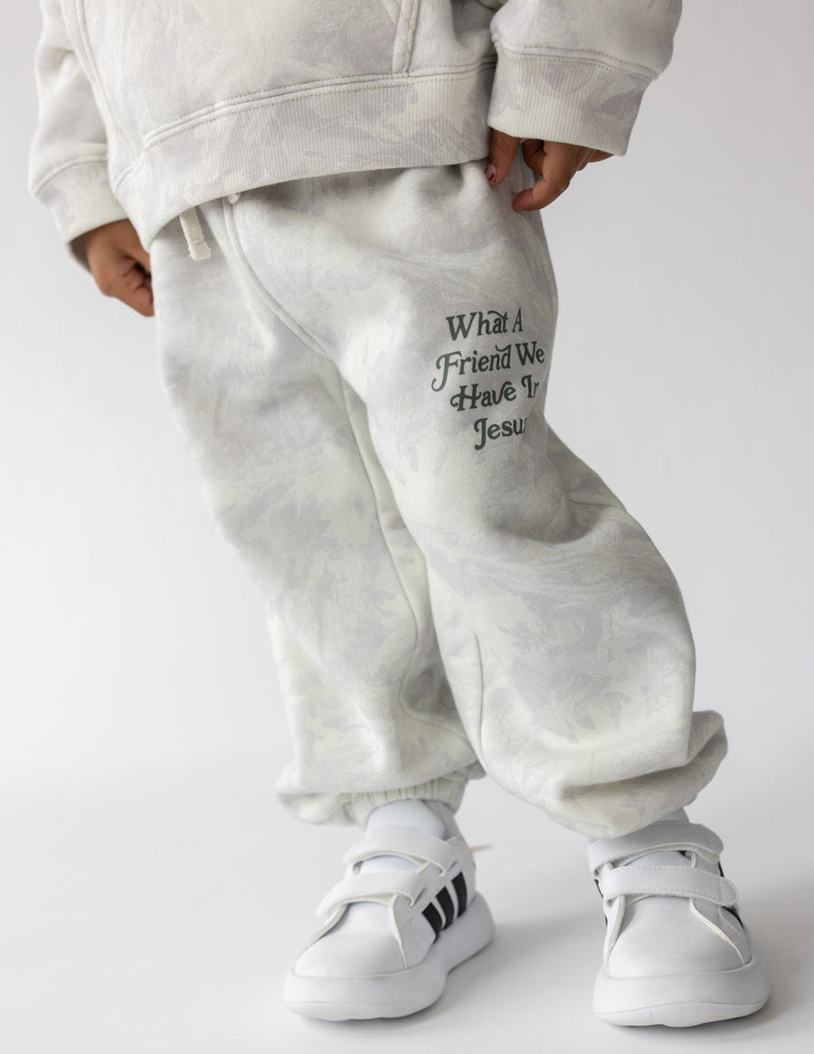 What A Friend In Jesus Camo Kids Sweatpant