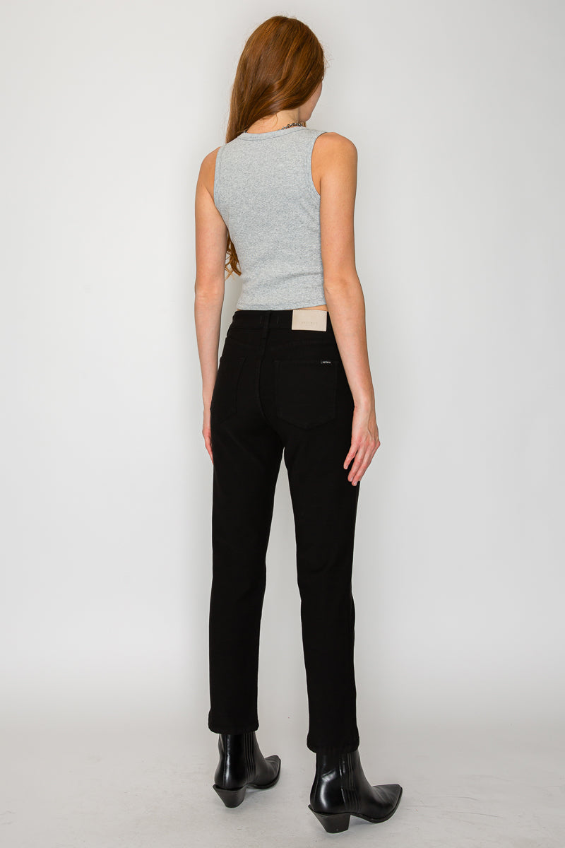 Tummy Control High Rise Ankle Slim Straight Jeans