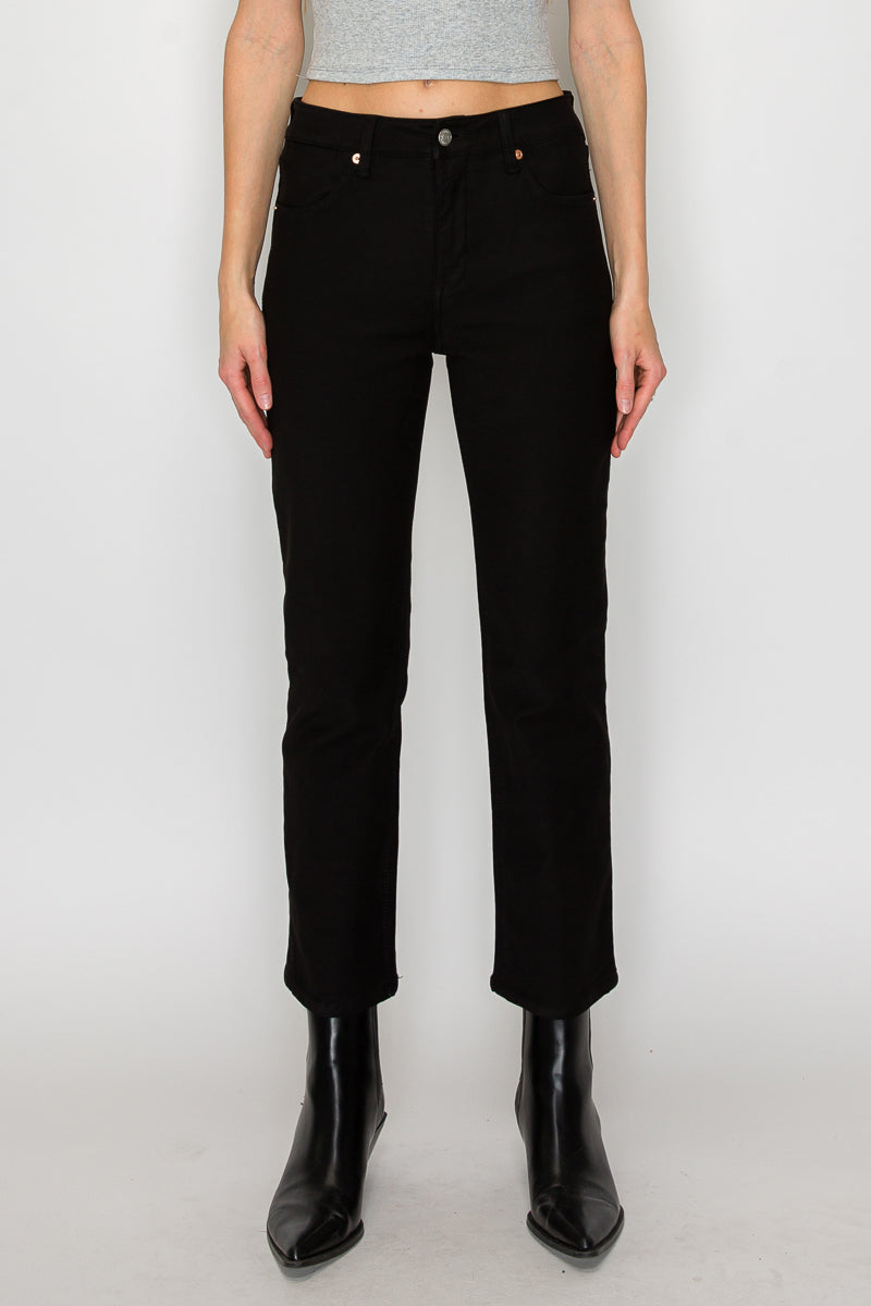 Tummy Control High Rise Ankle Slim Straight Jeans